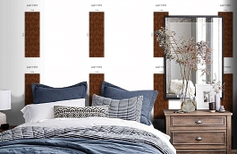 Обои Lac11 010 фото в интерьере спальни превью