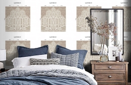 Обои Lac9 002 A1 фото в интерьере спальни превью