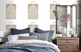 Обои Lac9 002 A2 фото в интерьере спальни превью