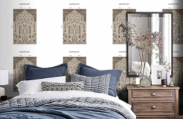 Обои Lac9 012 A2 фото в интерьере спальни превью