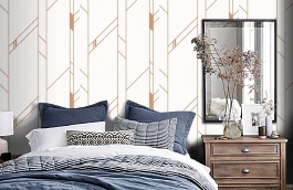 Обои LIB3 001 1 фото в интерьере спальни превью