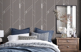 Обои LIB3 011 фото в интерьере спальни превью