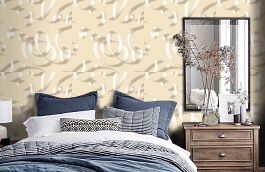 Обои M9001 фото в интерьере спальни превью