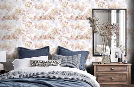 Обои Q10006-1A-1 фото в интерьере спальни превью