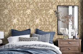 Обои QTR4 012 фото в интерьере спальни превью