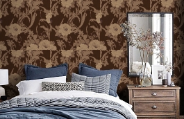 Обои R1010 фото в интерьере спальни превью