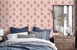 Обои V10002/1 фото в интерьере спальни превью