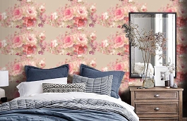 Обои V9008 фото в интерьере спальни превью