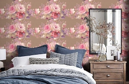 Обои V9010 фото в интерьере спальни превью