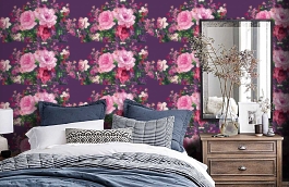 Обои V9022 фото в интерьере спальни превью