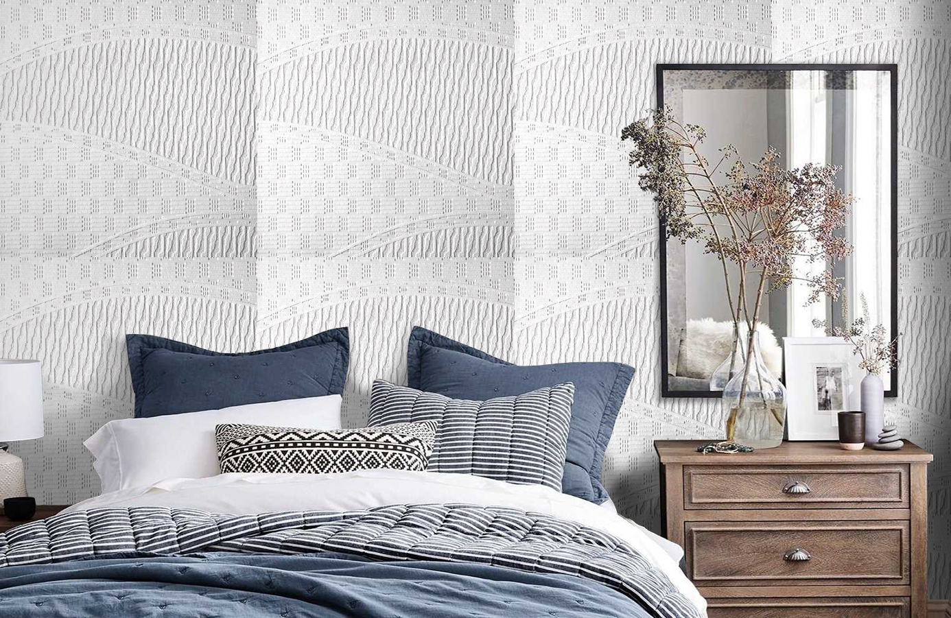 Обои 1878 фото в интерьере спальни