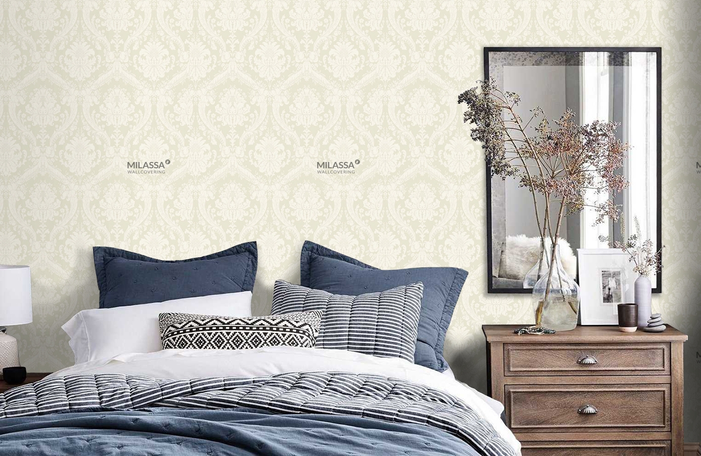 Обои 2001 фото в интерьере спальни