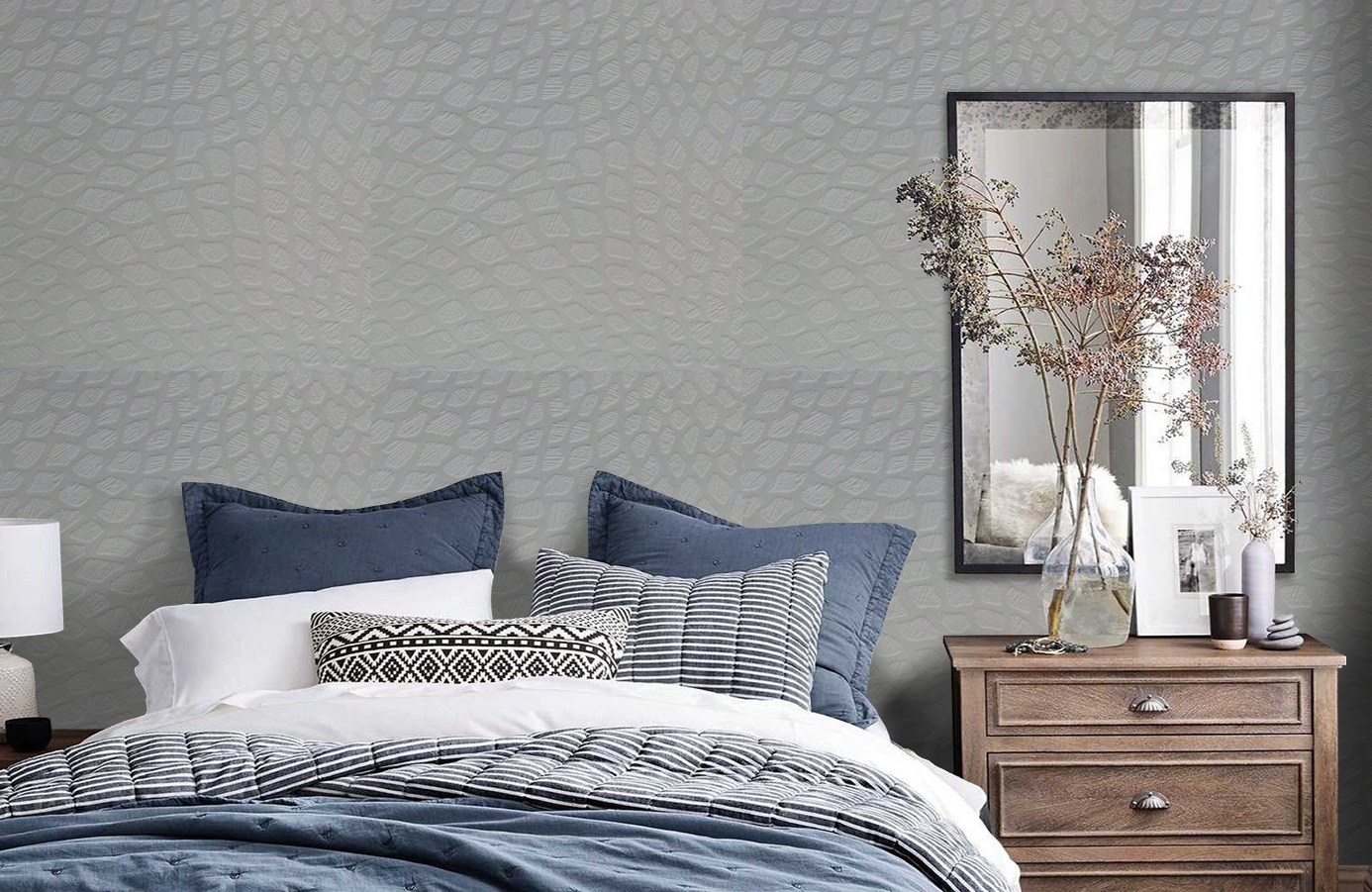 Обои 5702 фото в интерьере спальни