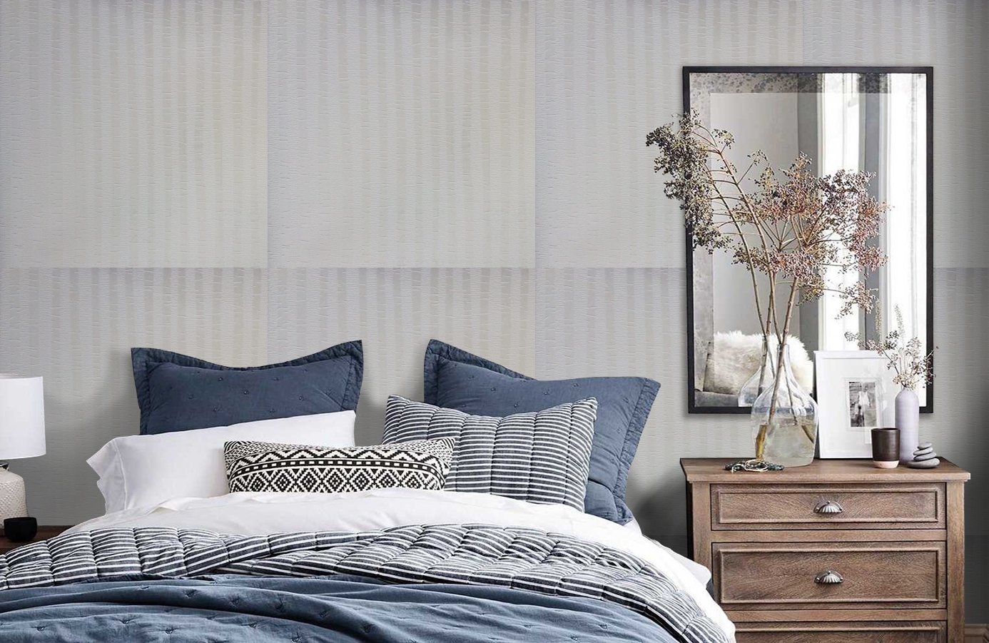 Обои 5705 фото в интерьере спальни