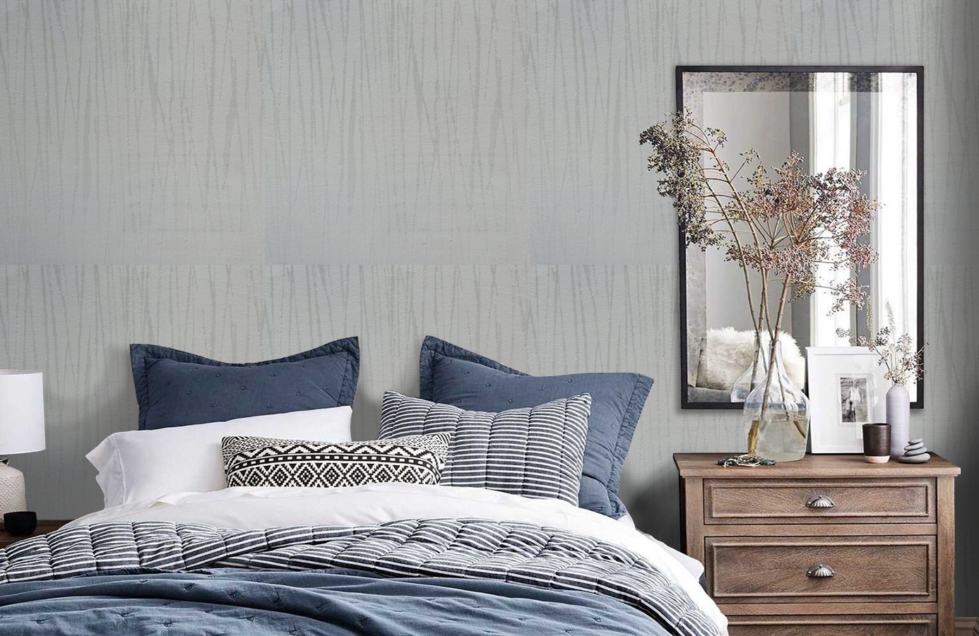 Обои 5712 фото в интерьере спальни