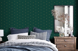 Обои Neo6 005 1 фото в интерьере спальни превью