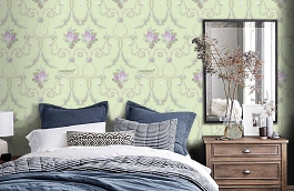 Обои PR6 005 фото в интерьере спальни превью