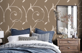 Обои SW4 010 фото в интерьере спальни превью