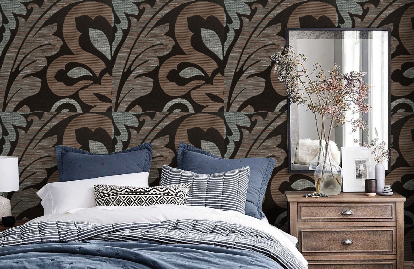 Обои 185006 фото в интерьере спальни Обои 185006 фото в интерьере спальни