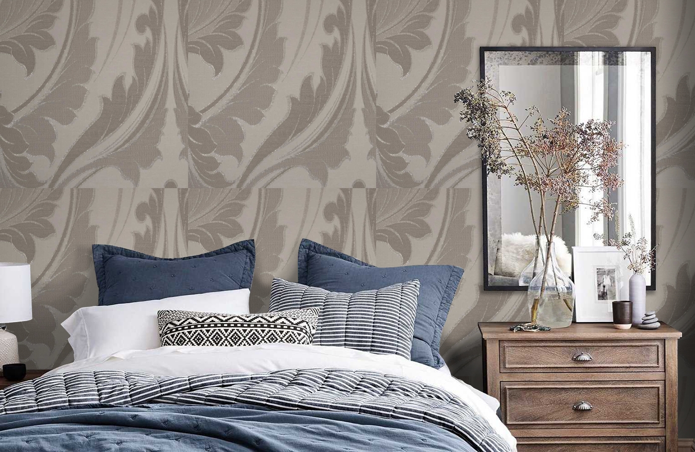 Обои 245000 фото в интерьере спальни