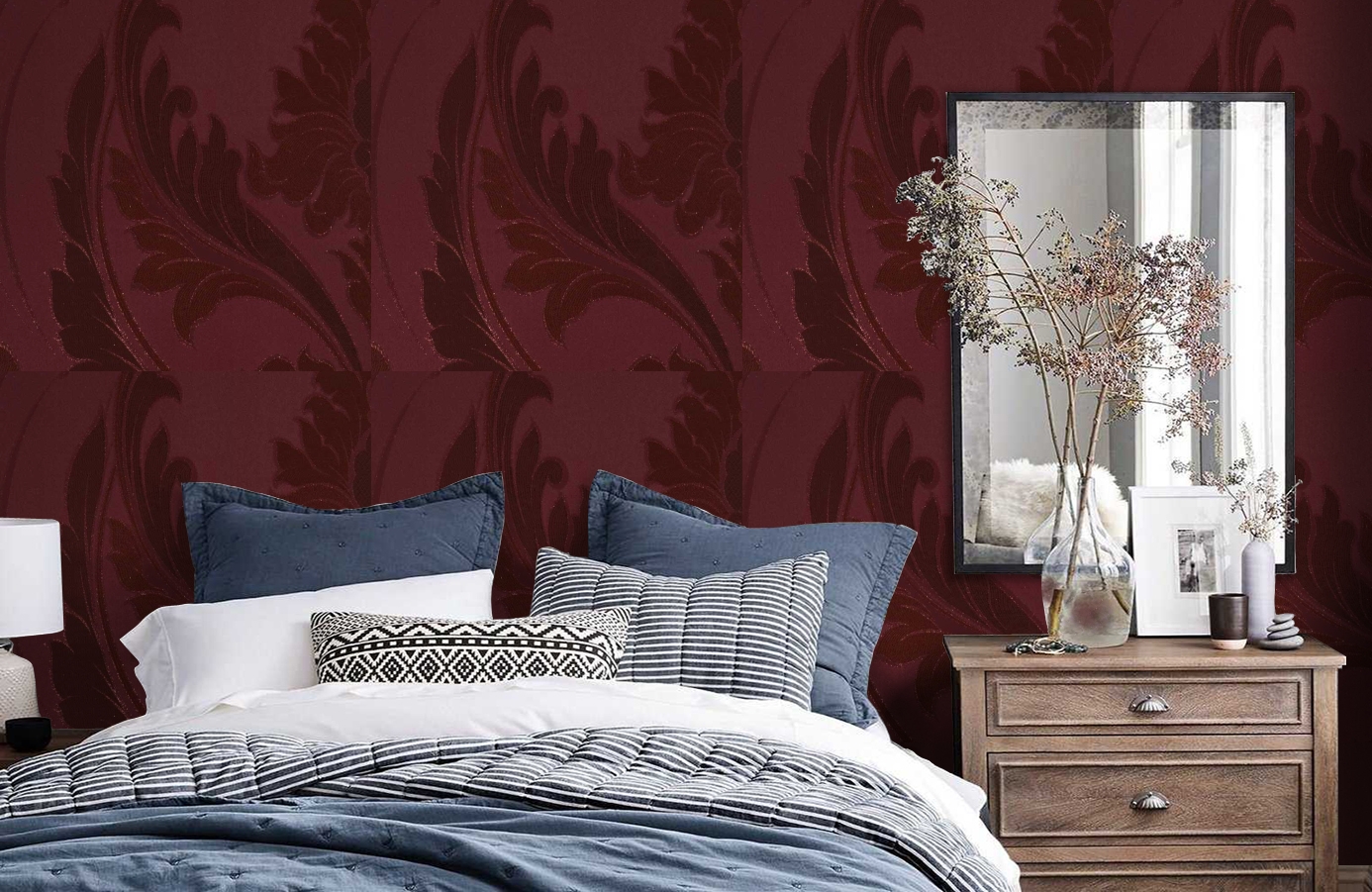 Обои 245006 фото в интерьере спальни