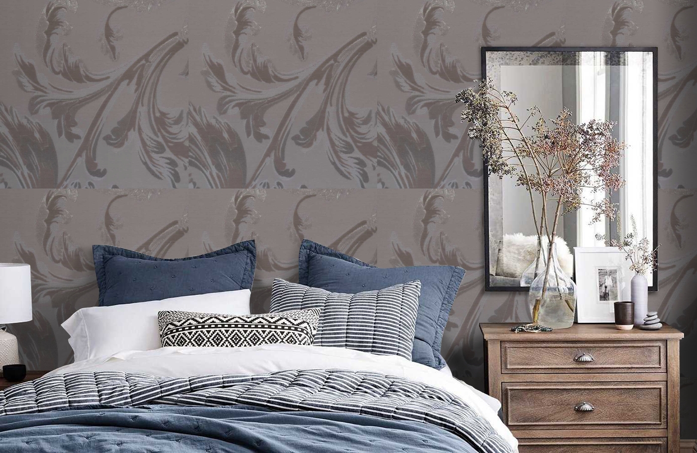 Обои 245016 фото в интерьере спальни