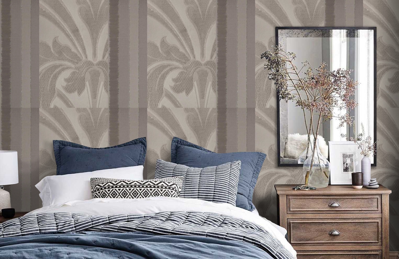 Обои 245030 фото в интерьере спальни