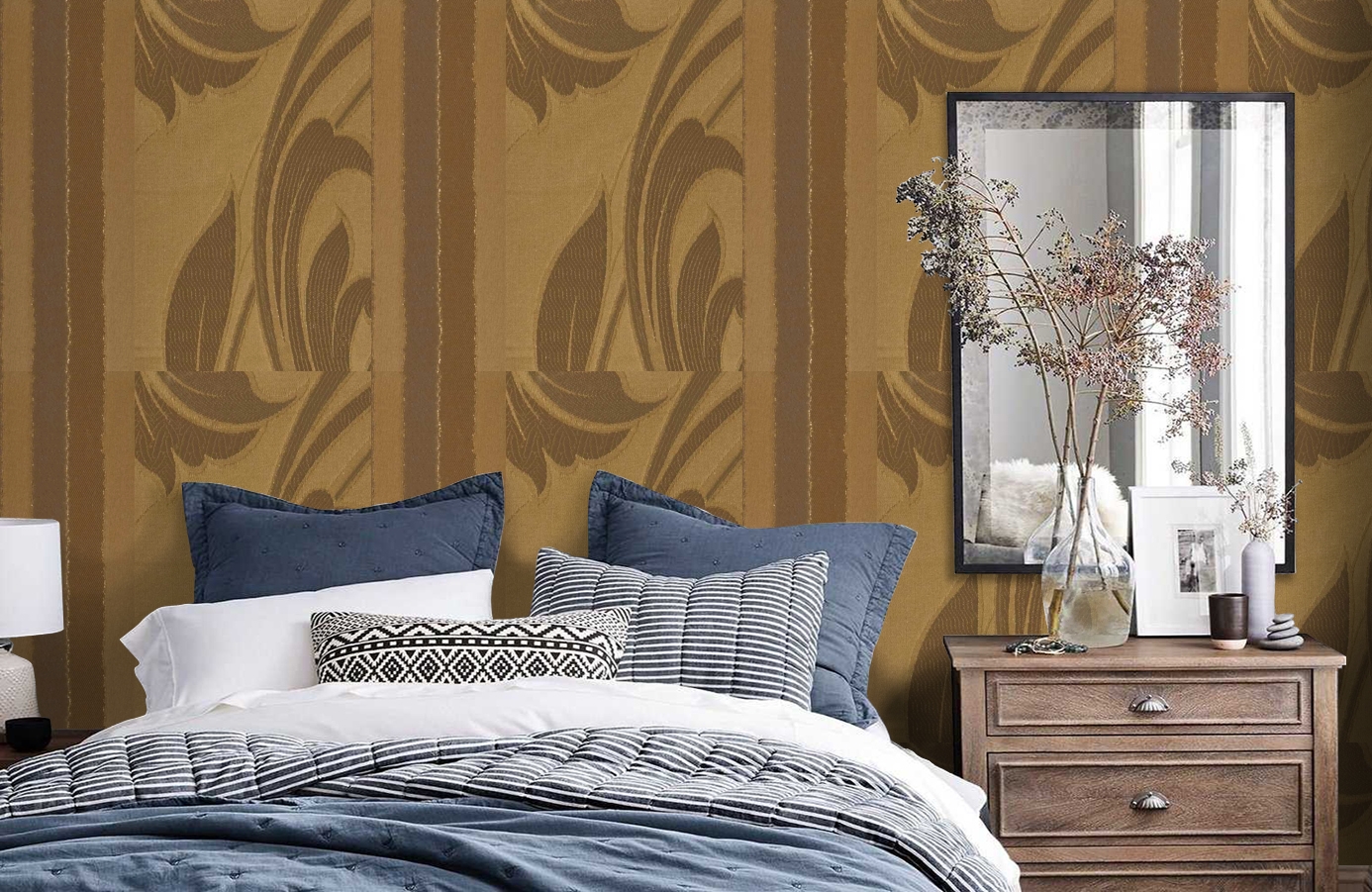 Обои 245034 фото в интерьере спальни