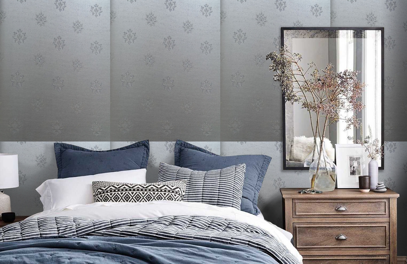 Обои 4620-G1 фото в интерьере спальни Обои 4620-G1 фото в интерьере спальни