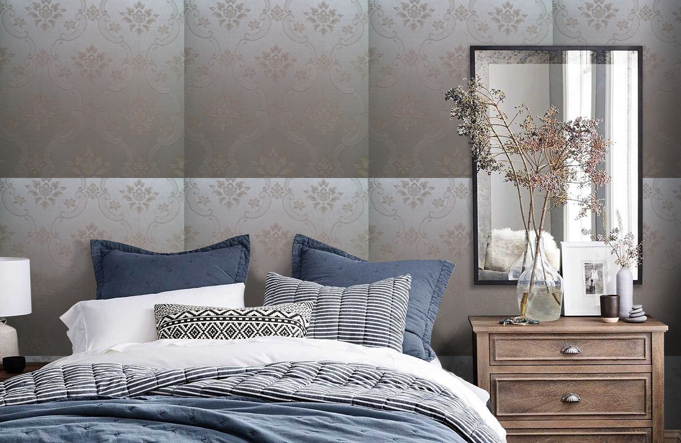Обои 4630-E2 фото в интерьере спальни