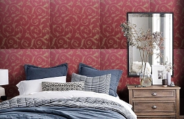Обои 4640-RR2 фото в интерьере спальни превью