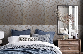 Обои 4640-Y1 фото в интерьере спальни превью