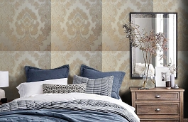 Обои 4900 E1 фото в интерьере спальни превью