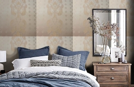 Обои 4910 E1 фото в интерьере спальни превью