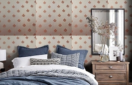 Обои 4920 A1 фото в интерьере спальни превью