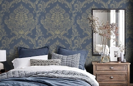 Обои 500-85 фото в интерьере спальни превью