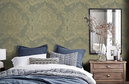 Обои 500-87 фото в интерьере спальни превью