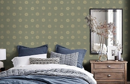 Обои 502-87 фото в интерьере спальни превью