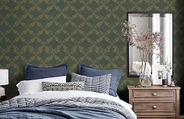 Обои 503-89 фото в интерьере спальни превью