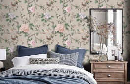 Обои SLK1 002 3 фото в интерьере спальни превью