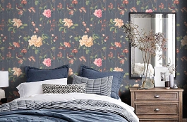 Обои SLK1 021 фото в интерьере спальни превью