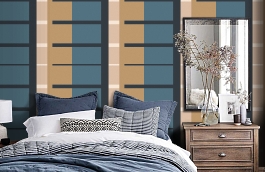 Обои CRF1 021 фото в интерьере спальни превью