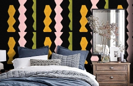 Обои CRF12 011 1 фото в интерьере спальни превью