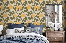 Обои CRF3 004 фото в интерьере спальни превью