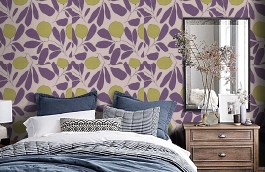 Обои CRF3 022 фото в интерьере спальни превью