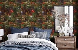 Обои FL9 011 фото в интерьере спальни превью