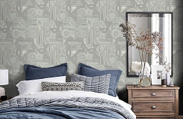 Обои PLZ1 008 фото в интерьере спальни превью