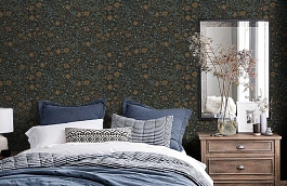 Обои PLZ4 005 фото в интерьере спальни превью
