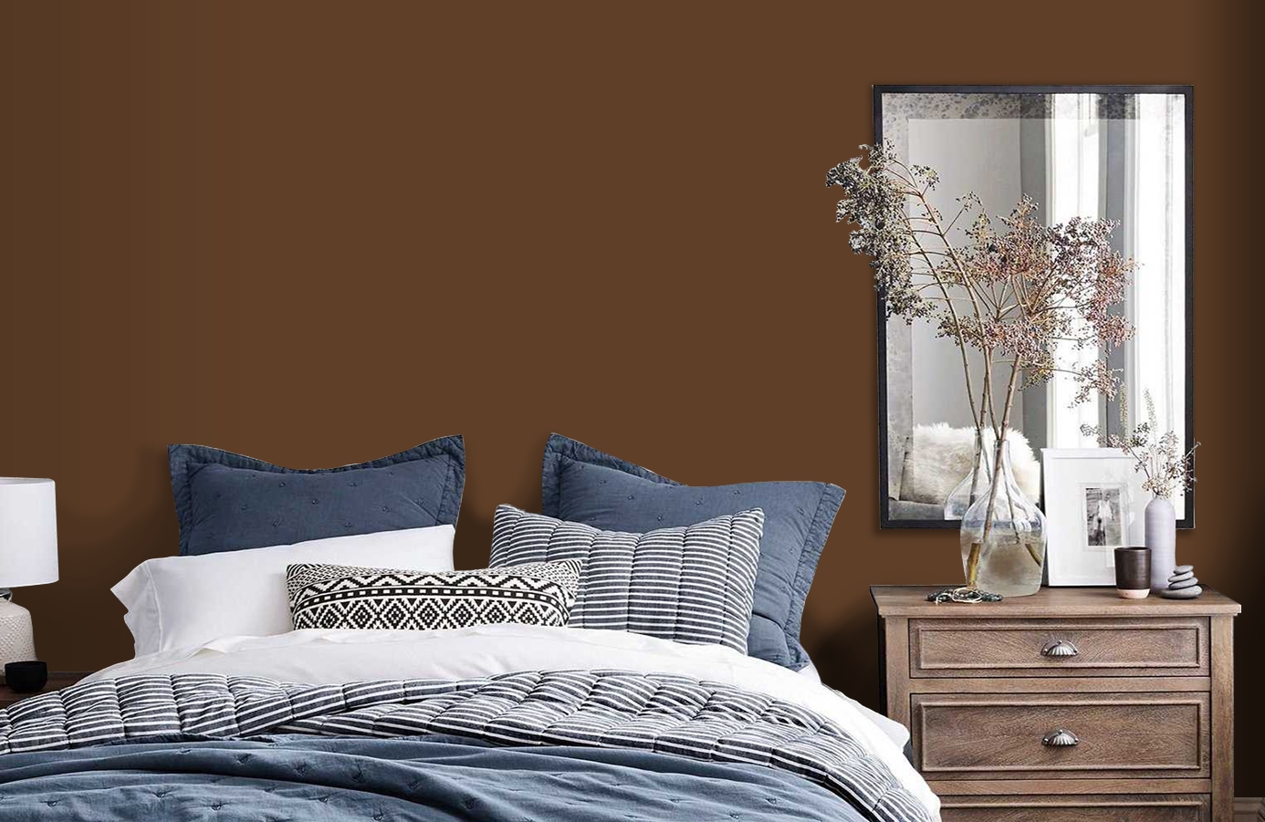 Обои AM7 009/4 фото в интерьере спальни