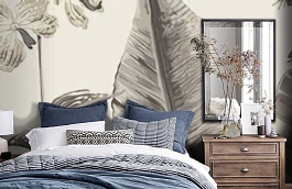 Обои PS41800 фото в интерьере спальни превью